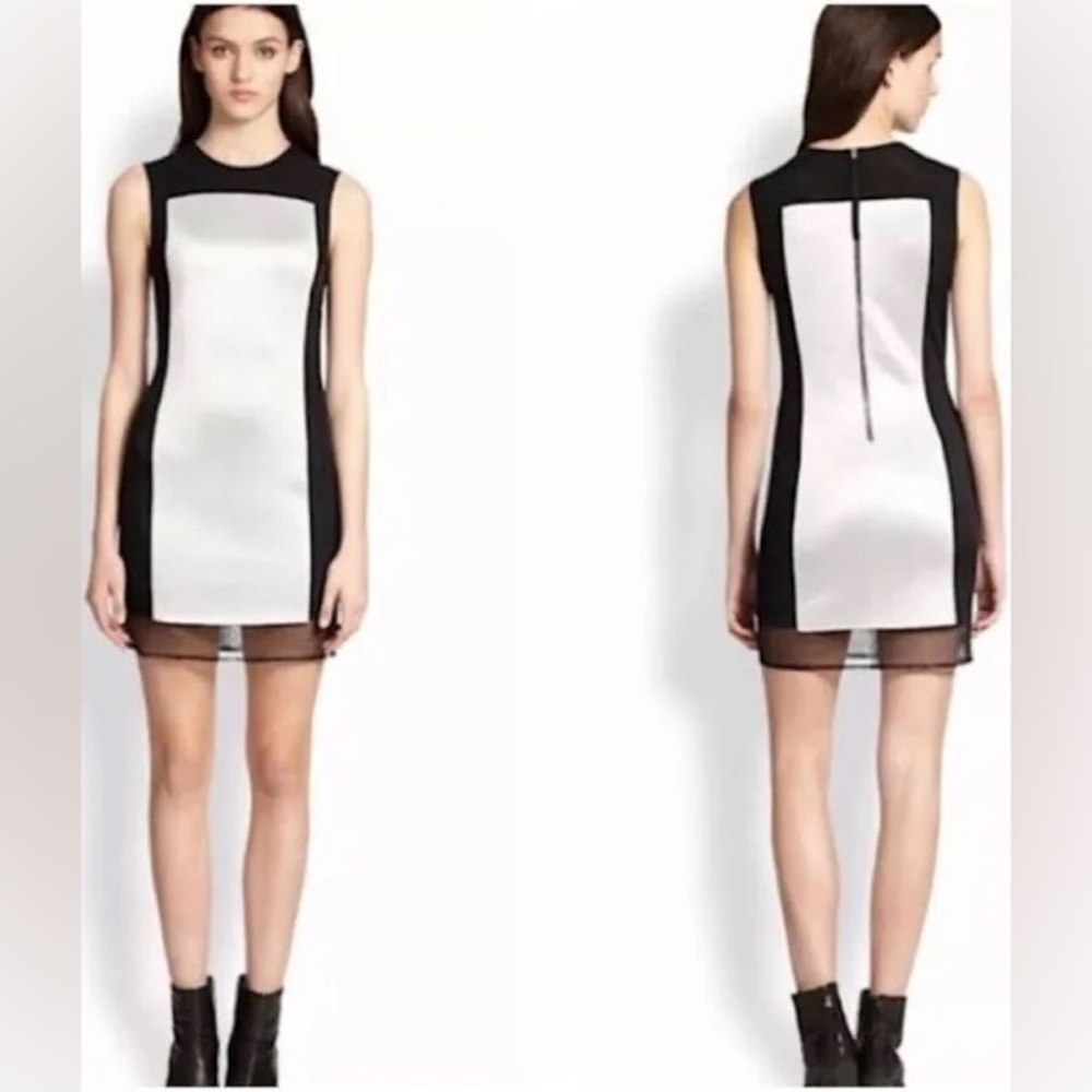 Rag & Bone dress | black & silver mini | modern biker